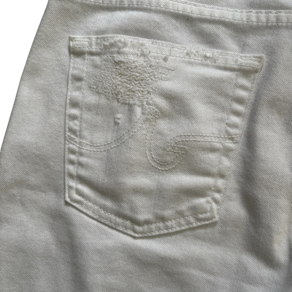 AG Denim The Nikki Relaxed Skinny Distressed Bermuda Denim Shorts - Picture 9 of 16